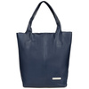 Marineblaue Damen-Shopper-Tasche aus Naturleder Beltimore F18