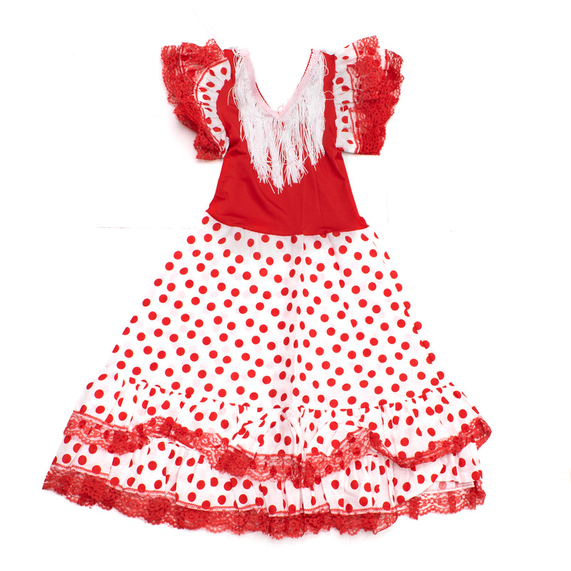 DRESS FLAMENCO CHILDISH VSRBLANCLRO10 (TALLA 10 )