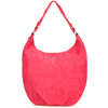 Fuchsia suede women's A4 leather handbag bag K50