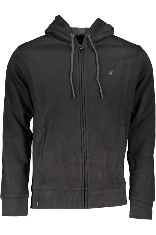 US GRAND POLO MEN&#39;S BLACK ZIP SWEATSHIRT