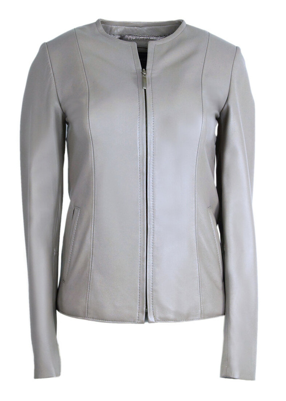 Stylish fashionable Bukowski leather jacket with pleats