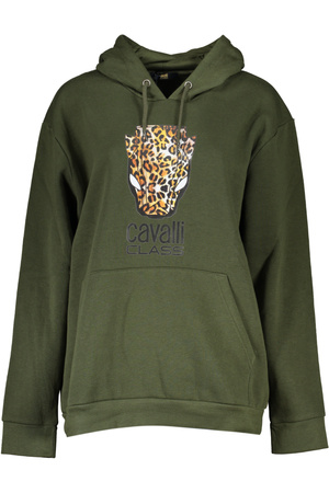 CAVALLI CLASS DAMEN-SWEATSHIRT MIT REISSVERSCHLUSS GRÜN