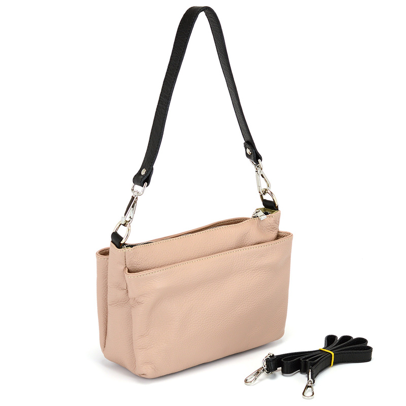 A sleek and roomy leather shoulder bag