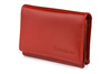 Business card case red leather slim wallet Beltimore G94