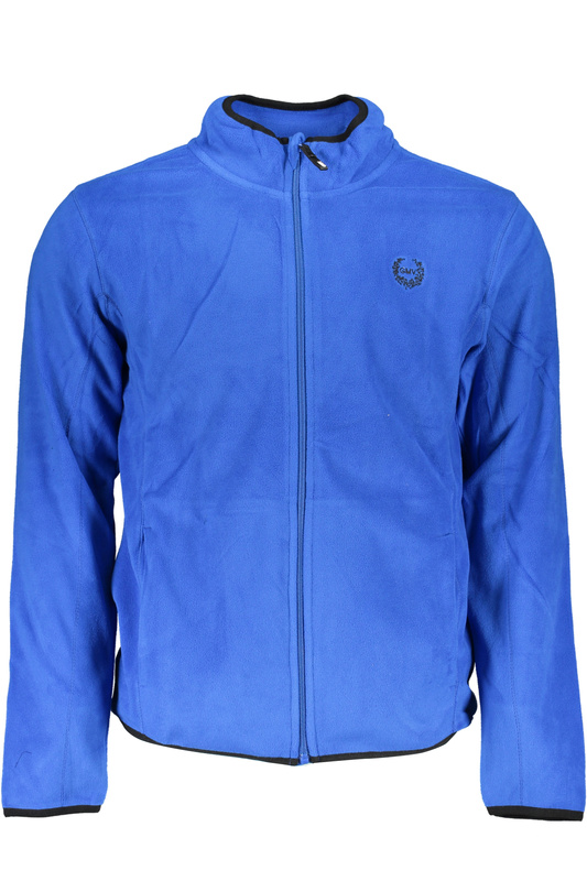 GIAN MARCO VENTURI MEN&#39;S BLUE ZIP SWEATSHIRT