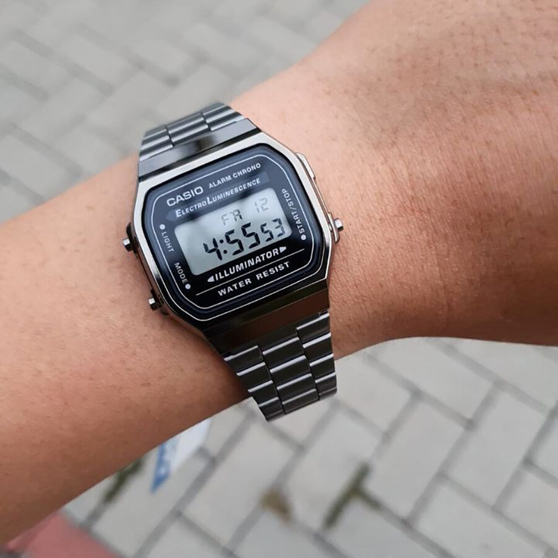 ZEGAREK MĘSKI CASIO A168WGG-1A (zd088e) - KLASYKA + BOX