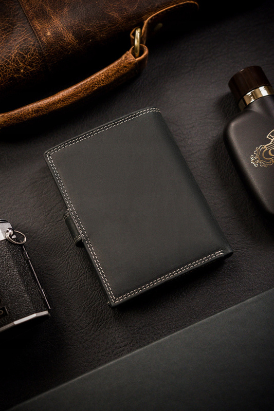 Men's leather snap wallet by Always Wild