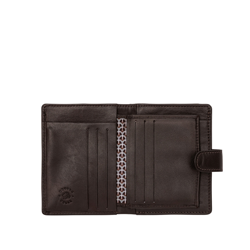 Small women’s wallet Nappa Oriane by Nuvola Pelle made in soft leather with coin pocket and snap closure. Fit dimension and compact design.