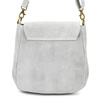 Grey Women's Leather Suede Postbag With Flap X40