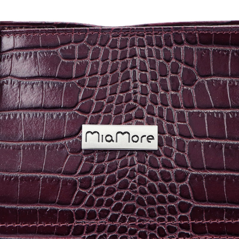 Damen Echtleder Handtasche MiaMore 01-011 CROCO