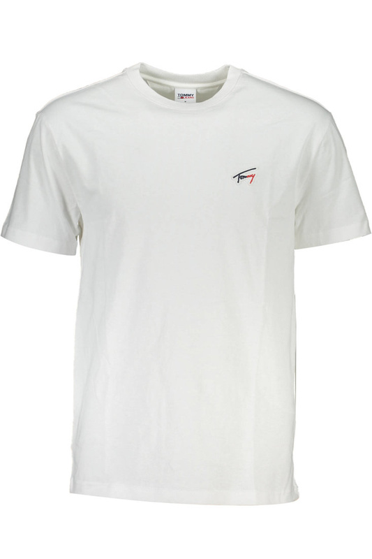 TOMMY HILFIGER WHITE MEN&#39;S SHORT SLEEVE T-SHIRT