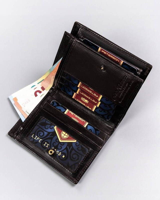 Leather wallet RFID PETERSON PTN 22310-VT