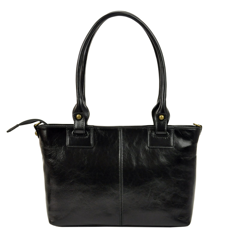 Women's leather shopper bag shoulder bag