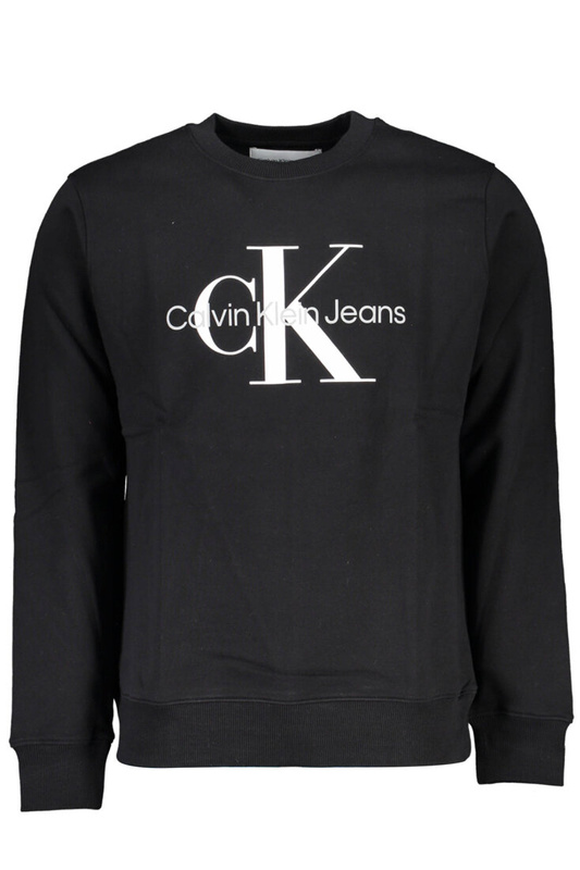 CALVIN KLEIN MEN&#39;S BLACK ZIPLESS SWEATSHIRT