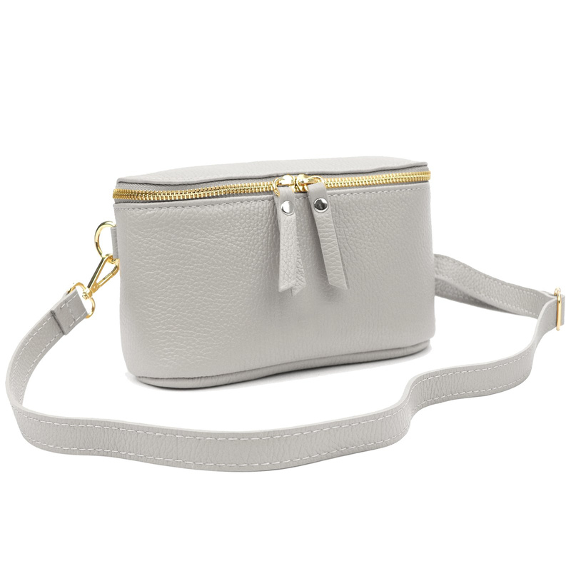 Women's elegant leather waist bag crossbody bag