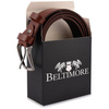 Beltimore leather men's brown narrow belt E16 : Colors - brown, beige, Strap size - r.110-125 cm