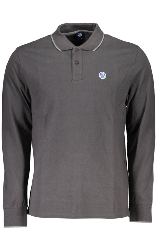 NORTH SAILS MEN&#39;S LONG SLEEVED POLO SHIRT GRAY