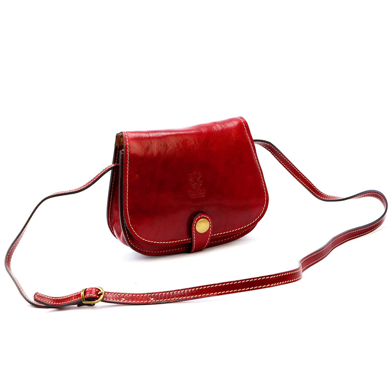 Elegant leather women's crossbody bag