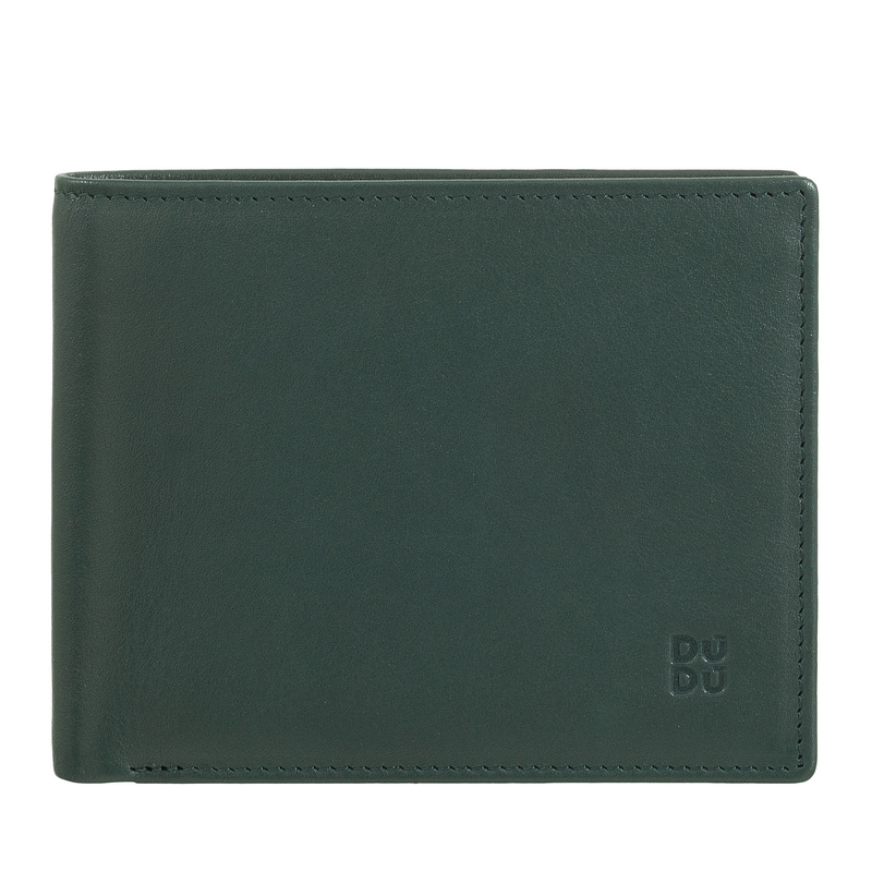 Gents RFID wallet by DUDU made in genuine calfskin leather with coin and credit card holders.