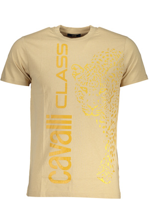 CAVALLI CLASS HERREN-KURZÄRMELIGES T-SHIRT BEIGE