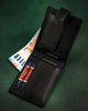 Leatherette wallet+belt set PETERSON PU PTN B35