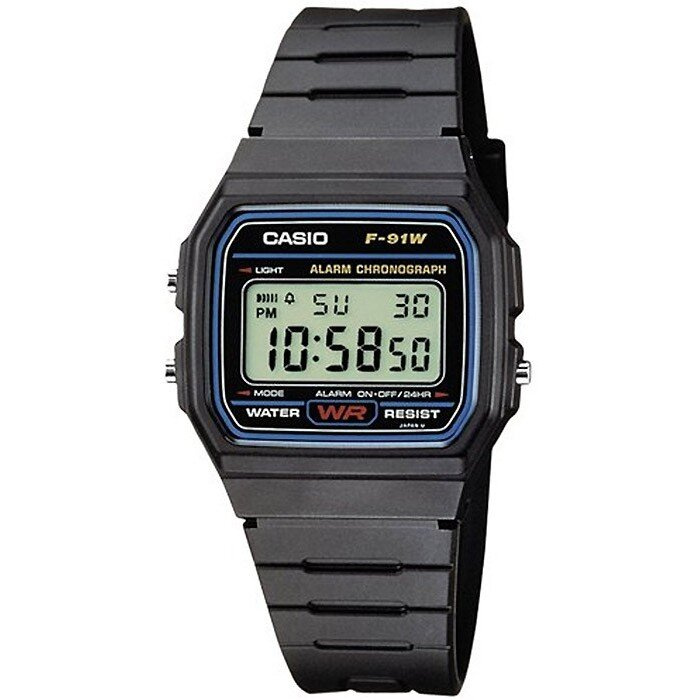 ZEGAREK MĘSKI CASIO F-91W-1YER (zd086a) - KLASYKA