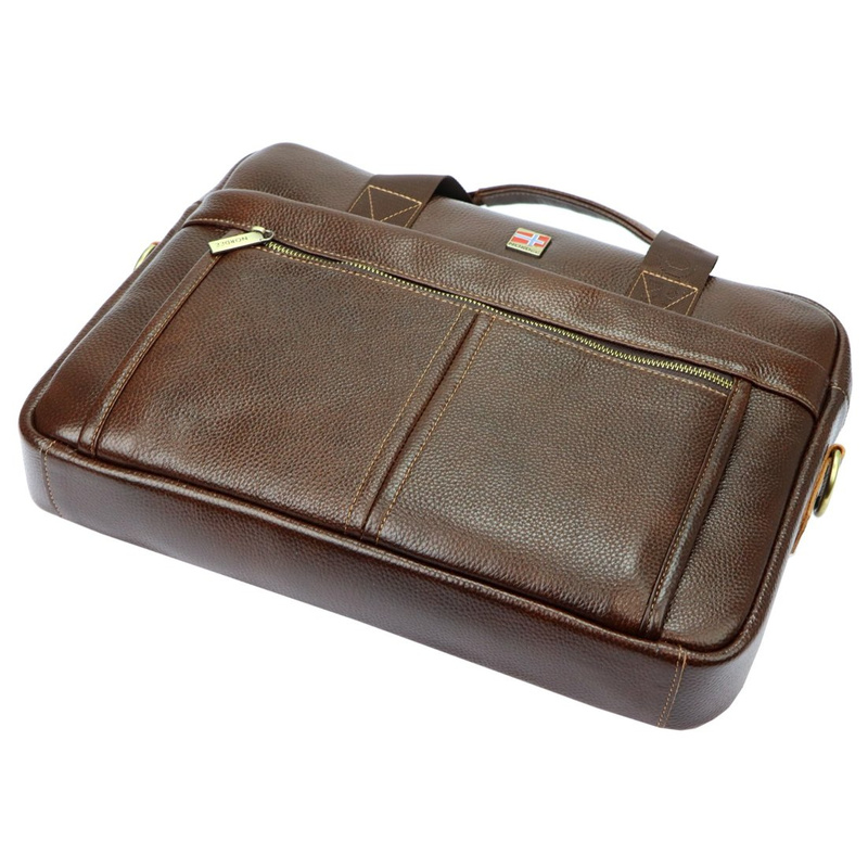 Men's genuine leather briefcase Nordee S137