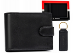 Leather wallet & key ring set ROVICKY R-SET-M-N003L-SBH