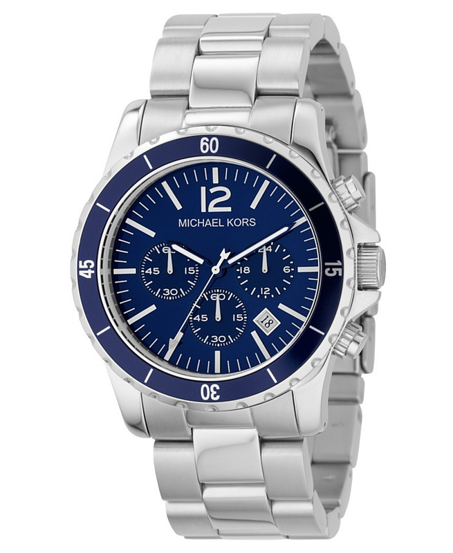 Men's unique silver watch from MICHAEL KORS