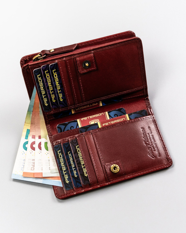 Leather's wallet RFID PETERSON PTN 2550-BO