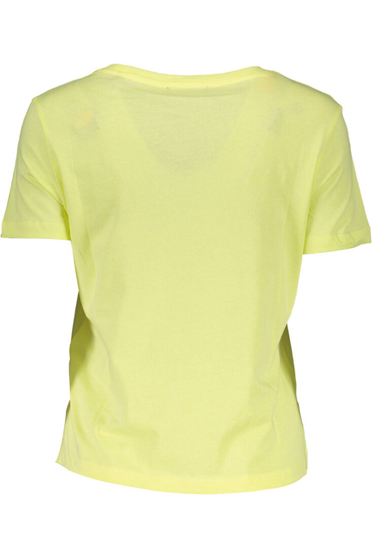 GUESS JEANS WOMEN'S SHORT SLEEVE T-SHIRT YELLOW