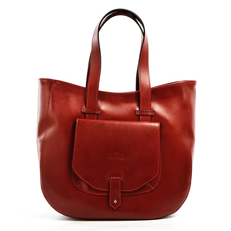 Leather shoulder bag large women's shopperbag