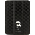 Karl Lagerfeld KLFC11SAKHPKK iPad 10.9" Folio Magnet Allover Cover czarny/black Saffiano Monogram Ikonik