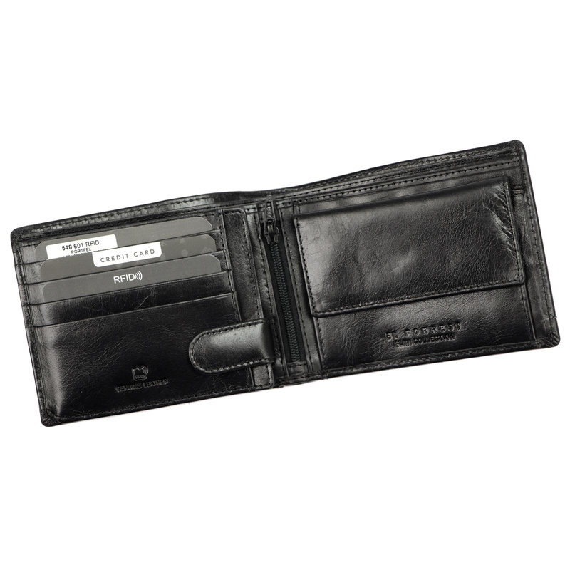 EL FORREST RFID Leather Men's Folding Wallet