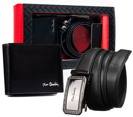 Leather wallet & belt set PIERRE CARDIN ZM-PC34