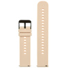 U27 rubber watch strap - cream/black - 20mm