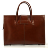 Women's large leather briefcase for documents