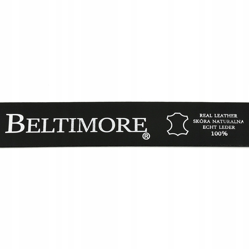 Beltimore leather men's black wide belt W26 : Colors - black, Strap size - r.105-120 cm