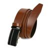 BELTIMORE men's leather belt buckle automatic cognac A22 : Colors - brown, beige, Strap size - r.95-110 cm