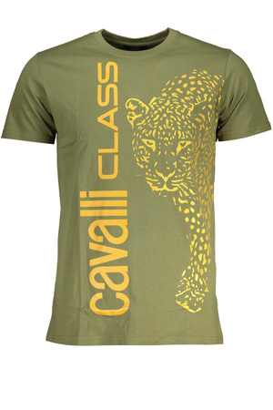 CAVALLI CLASS GRÜNES KURZÄRMELIGES HERREN-T-SHIRT