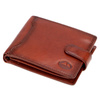 EL FORREST men's leather zip-up wallet with RFID