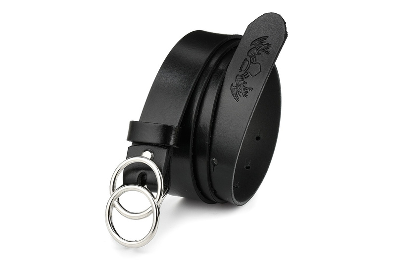 Beltimore leather women's black nickel-free belt 3 cm U69 : Colors - black, Strap size - r.80-95 cm