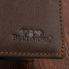 Men's vertical leather wallet with clasp large Beltimore brown RFiD I42