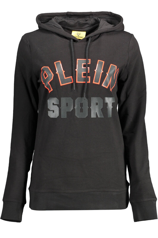 PLEIN SPORT SWEATSHIRT WITHOUT ZIP WOMAN BLACK