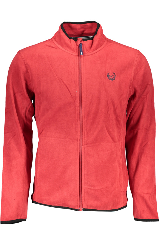 GIAN MARCO VENTURI MEN&#39;S RED ZIP SWEATSHIRT