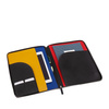 A4 zipped document holder Colorful by DUDU made in soft leather with metal zip around and iPad tablet pocket. Refined and elegant bag, suitable for travel work.