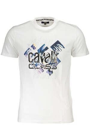 CAVALLI CLASS T-SHIRT MĘSKI Z KRÓTKIM RĘKAWEM BIAŁY