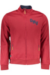 GIAN MARCO VENTURI MEN&#39;S RED ZIP SWEATSHIRT