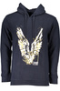 CAVALLI CLASS MEN&#39;S BLUE ZIPLESS SWEATSHIRT