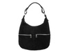 BLACK VERA PELLE SUEDE HANDBAG A4 LEATHER BAG K51